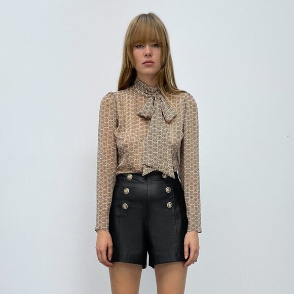 Zara Tops - New ZARA WOMEN'S PRINTED SHIRT WITH TIE